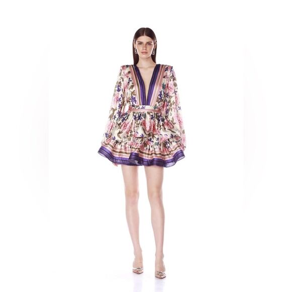 NWOT BRONX AND BANCO Bedouin Peony Coastal Mini Dress - Picture 5 of 16